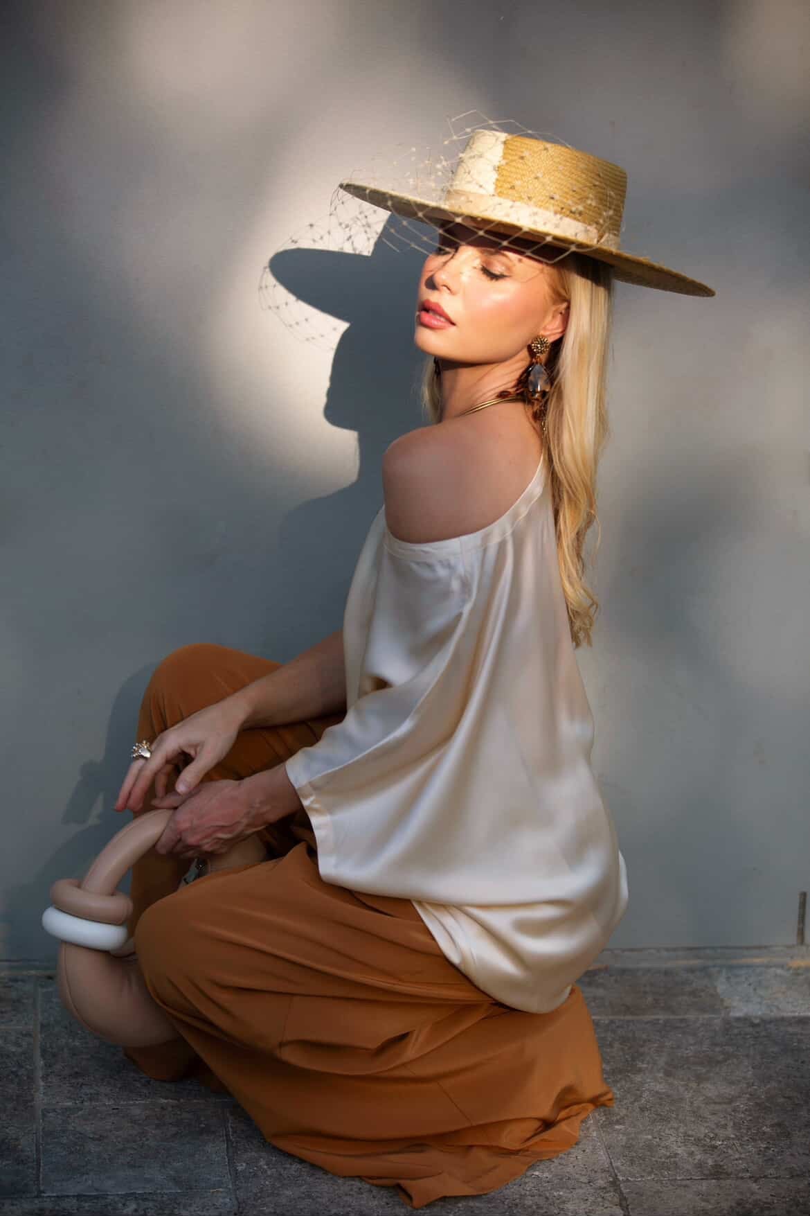 Bijou Pant - Caramel Crepe by Silk Degrees - Australian designer Pants | SODA Fashion Haus