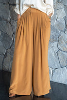 Bijou Pant - Caramel Crepe by Silk Degrees - Australian designer Pants | SODA Fashion Haus