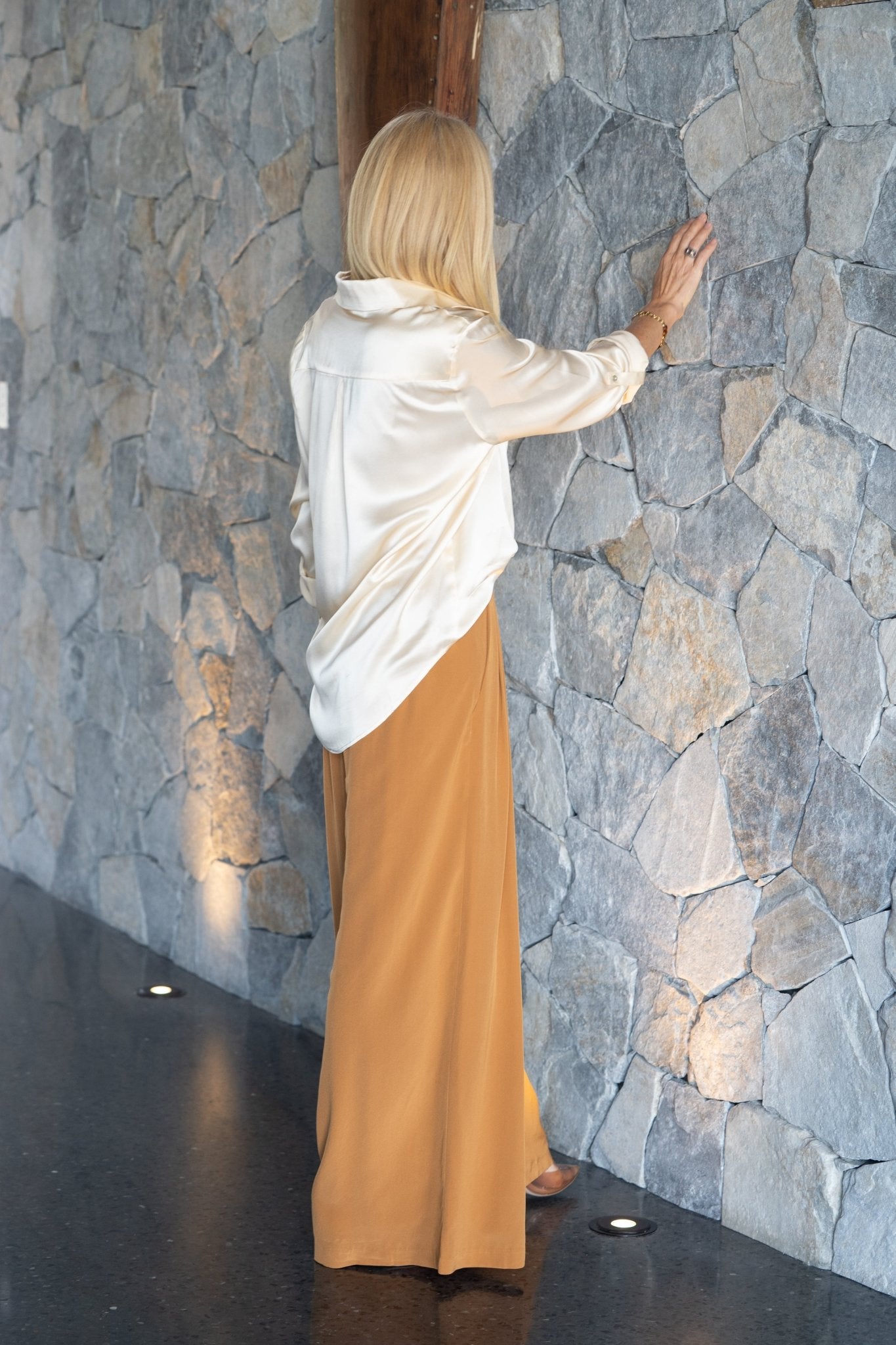 Bijou Pant - Caramel Crepe by Silk Degrees - Australian designer Pants | SODA Fashion Haus