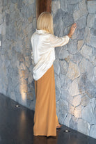 Bijou Pant - Caramel Crepe by Silk Degrees - Australian designer Pants | SODA Fashion Haus