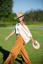 Bijou Pant - Caramel Crepe by Silk Degrees - Australian designer Pants | SODA Fashion Haus