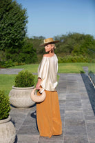 Bijou Pant - Caramel Crepe by Silk Degrees - Australian designer Pants | SODA Fashion Haus