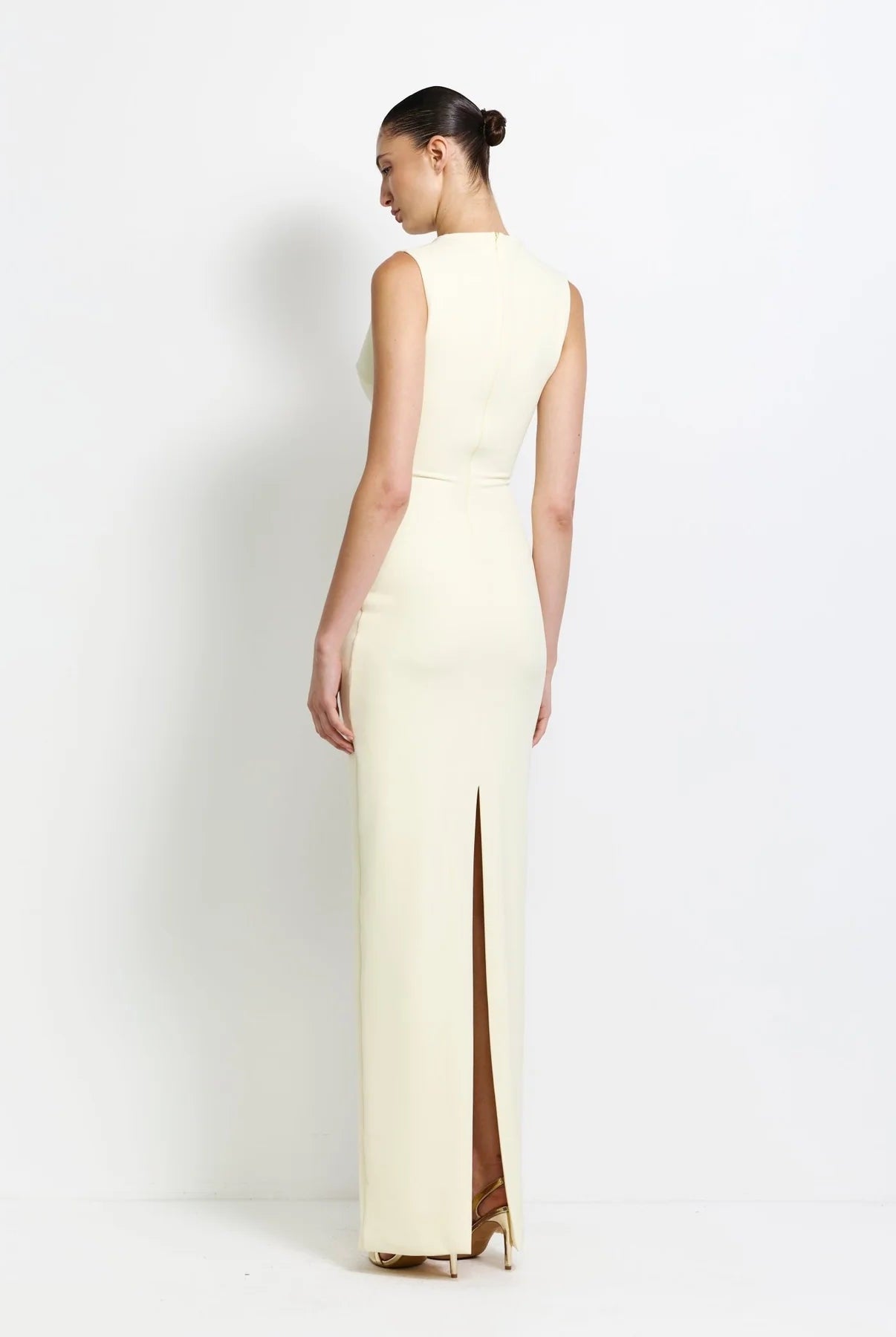 La Lune Lace Back Maxi Dress - Lemon - SODA Fashion Haus Dress Shona Joy La Lune Lace Back Maxi Dress - Lemon - SODA Fashion Haus Dress Shona Joy