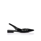 Bridie Flat Black Patent Leather - SODA Fashion Haus