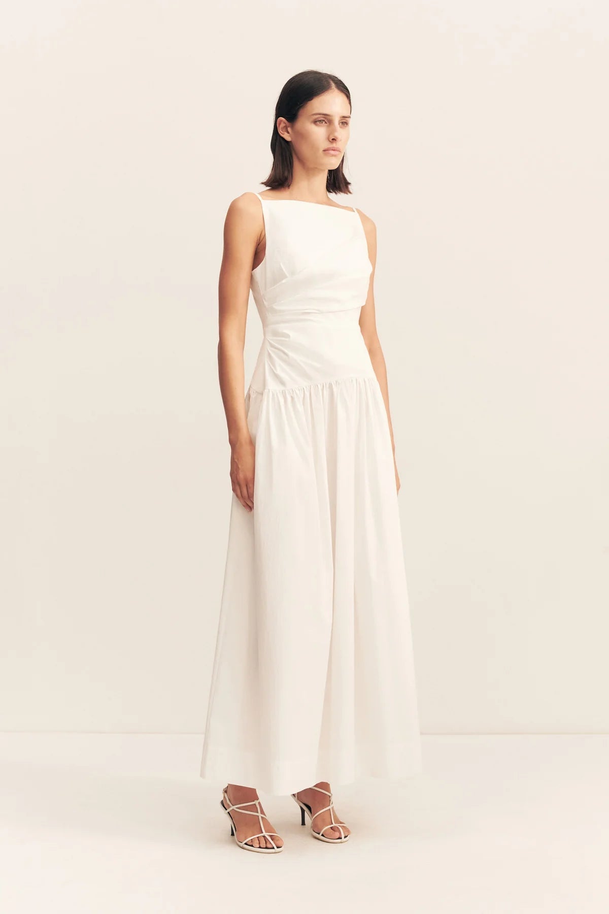 Campbell Square Neck Maxi Dress in Ivory by Shona Joy - Australian designer Dress | SODA Fashion Haus