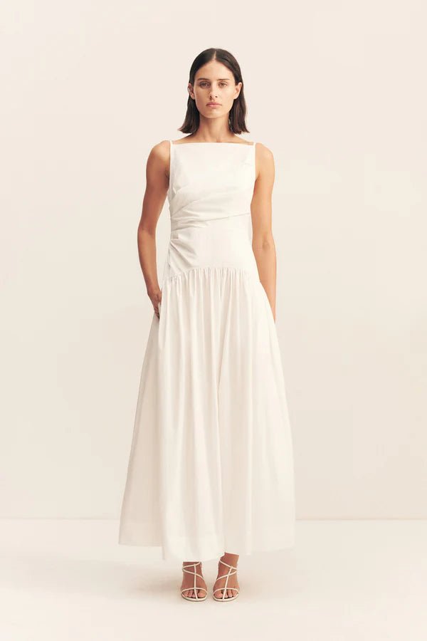 Campbell Square Neck Maxi Dress in Ivory by Shona Joy - Australian designer Dress | SODA Fashion Haus
