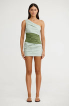 Cecilia Mini Dress - Pesto Splice - SODA Fashion Haus