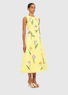 Cleo Sleeveless Midi Dress - Wild Flower Print in Sorbet - SODA Fashion Haus