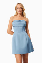 Coralie Cocktail Mini Dress in Blue - SODA Fashion Haus