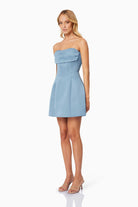 Coralie Cocktail Mini Dress in Blue - SODA Fashion Haus
