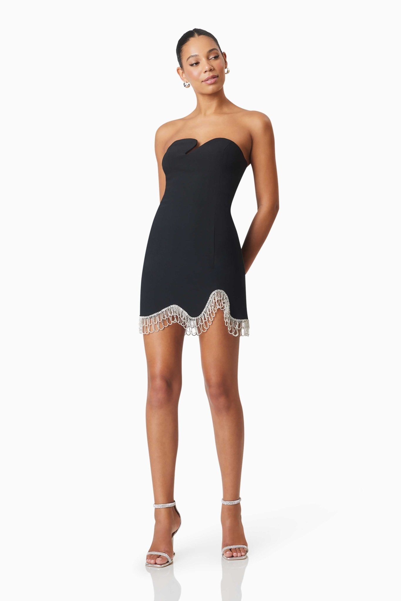 Delia Party Mini Dress in Black - SODA Fashion Haus
