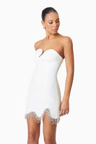 Delia Party Mini Dress in White - SODA Fashion Haus
