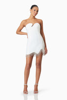 Delia Party Mini Dress in White - SODA Fashion Haus