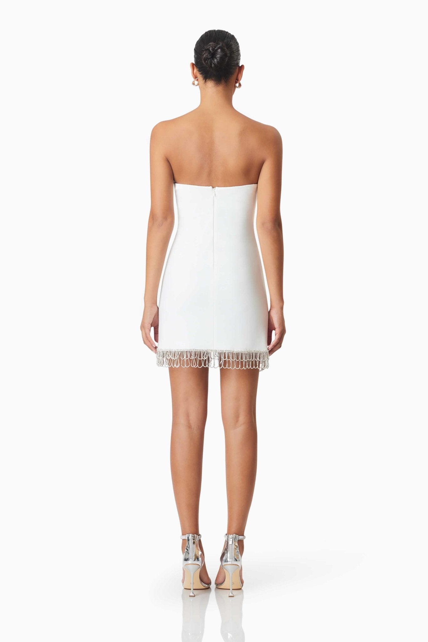 Delia Party Mini Dress in White - SODA Fashion Haus