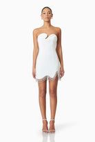 Delia Party Mini Dress in White - SODA Fashion Haus