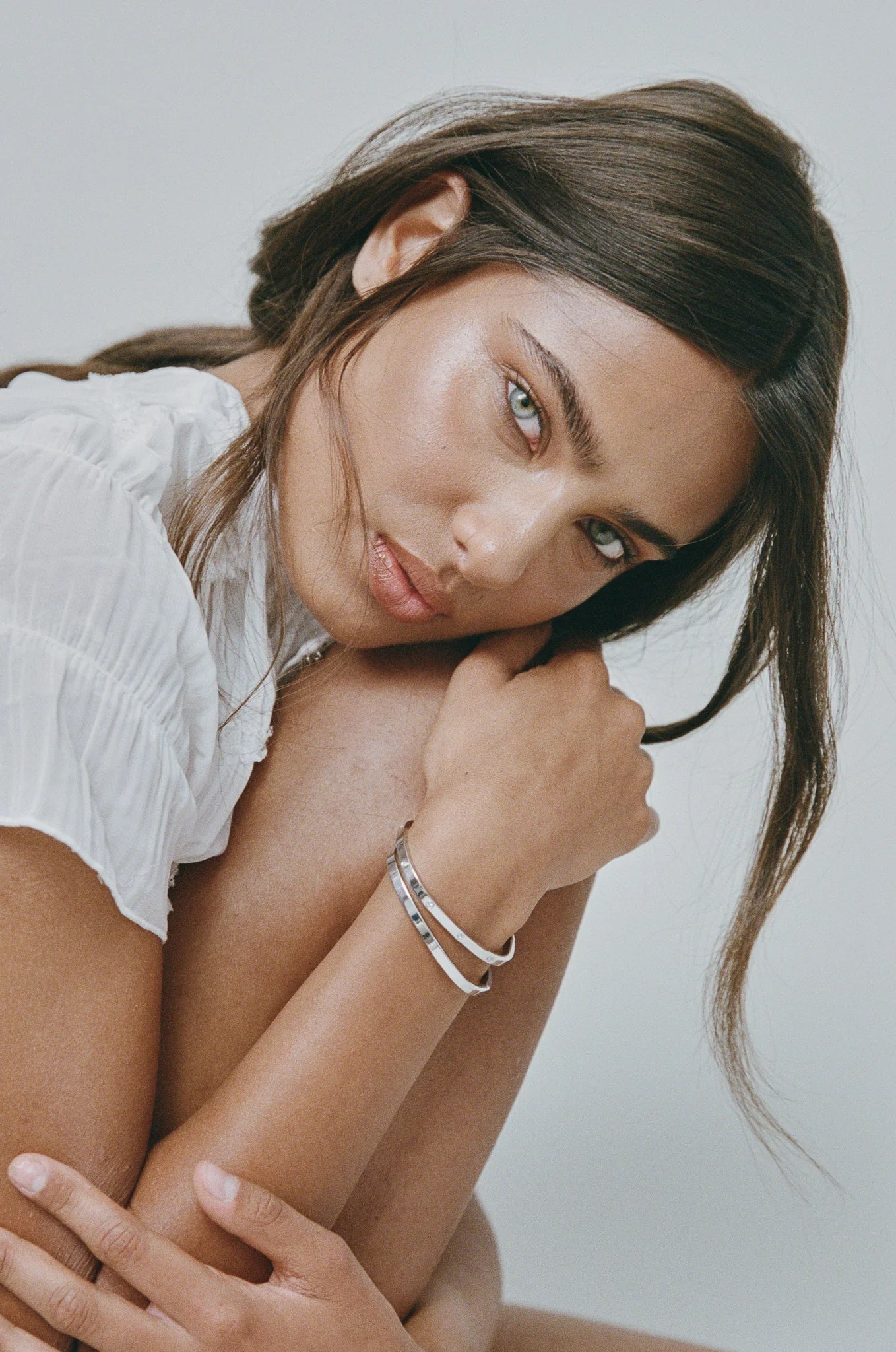 Dylan Bangle Silver - Celestial Clear - SODA Fashion Haus