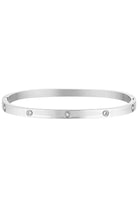 Dylan Bangle Silver - Celestial Clear - SODA Fashion Haus