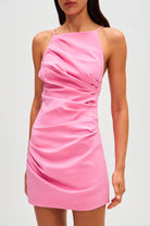Emmie Cotton Sateen Mini Dress (Orchid Pink) - SODA Fashion Haus