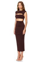 Enigma Cut Out Midi - Chocolate - SODA Fashion Haus