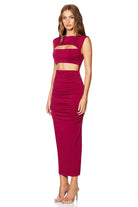 Enigma Cut Out Midi - Ruby - SODA Fashion Haus