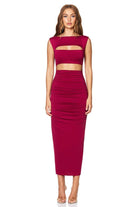 Enigma Cut Out Midi - Ruby - SODA Fashion Haus