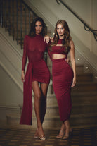 Enigma Cut Out Midi - Ruby - SODA Fashion Haus