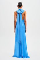 Evianna Satin Maxi Dress (Lapis Blue) - SODA Fashion Haus