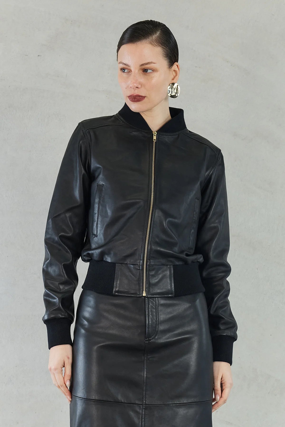 Evita Bomber Jacket - Black - SODA Fashion Haus