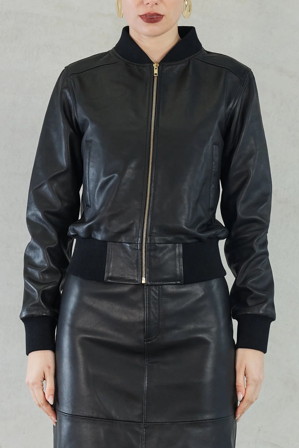 Evita Bomber Jacket - Black - SODA Fashion Haus