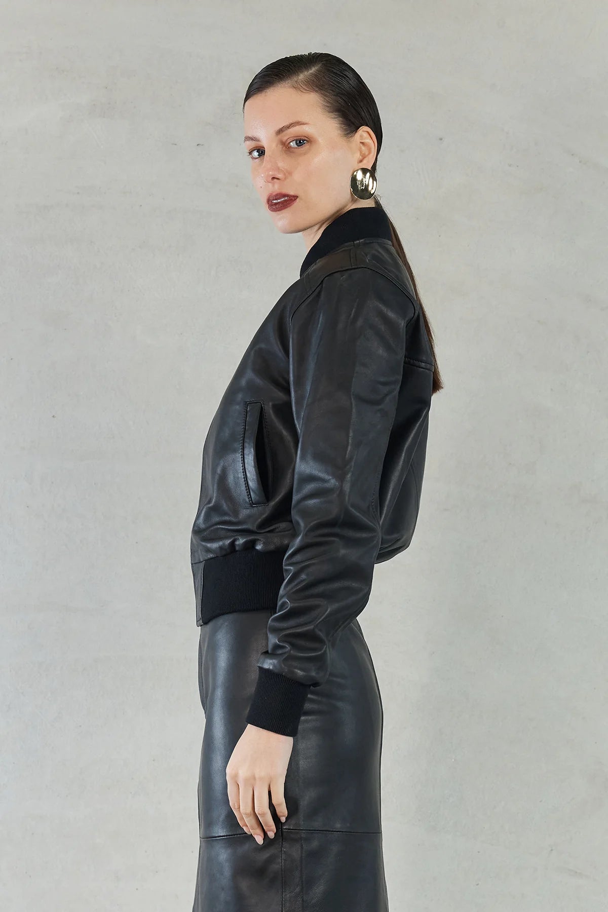 Evita Bomber Jacket - Black - SODA Fashion Haus