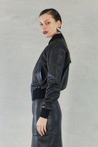 Evita Bomber Jacket - Black - SODA Fashion Haus