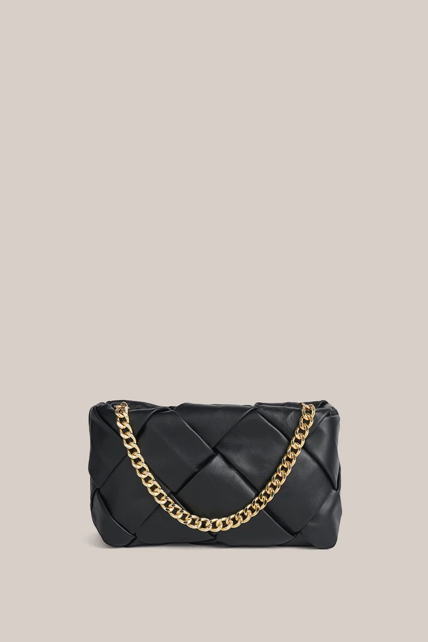 Gabrielle Woven Leather Bag - Black - SODA Fashion Haus