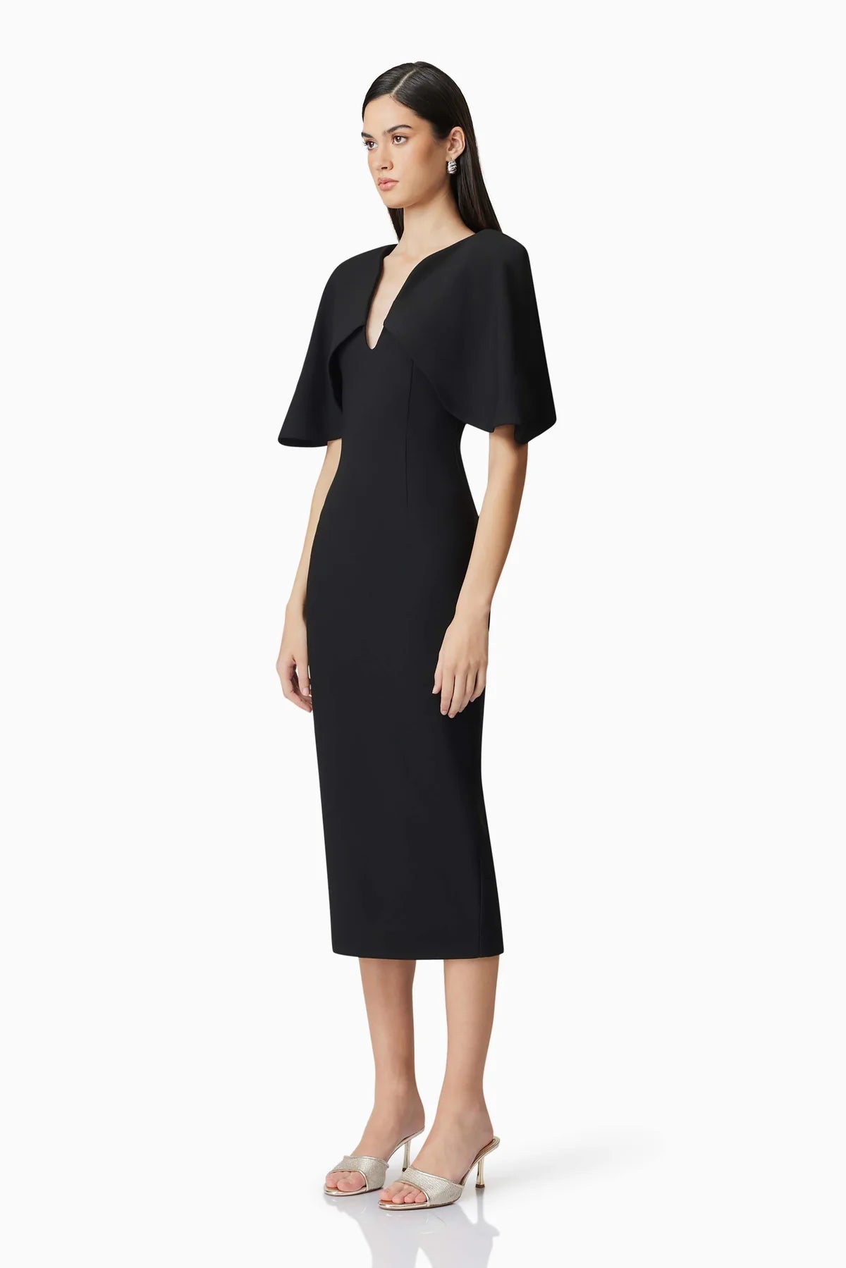 Gia Cape Midi Dress - SODA Fashion Haus