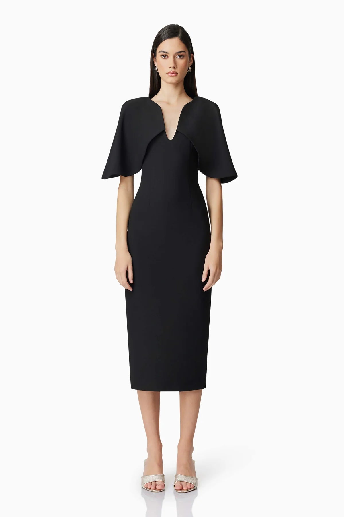 Gia Cape Midi Dress - SODA Fashion Haus