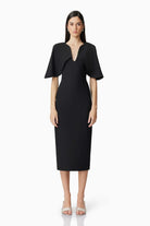 Gia Cape Midi Dress - SODA Fashion Haus