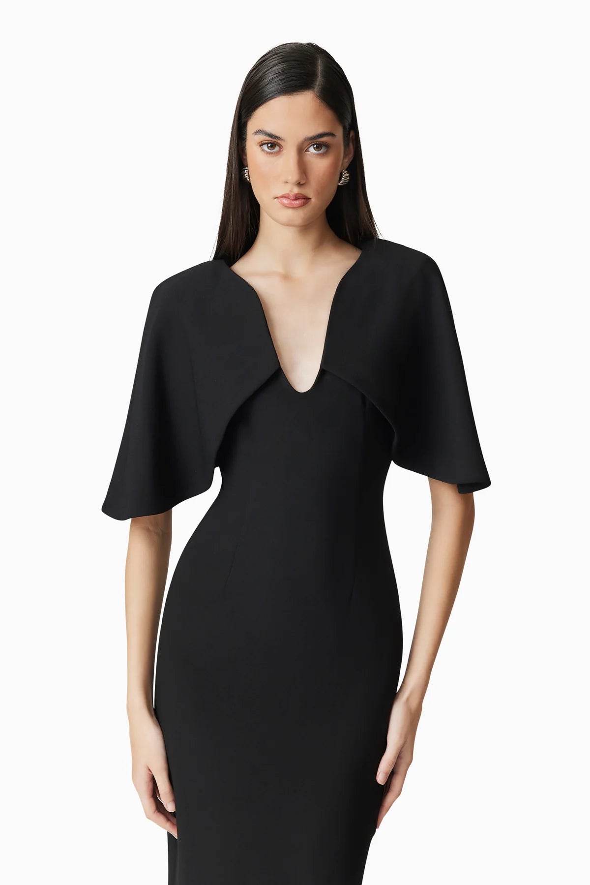 Gia Cape Midi Dress - SODA Fashion Haus