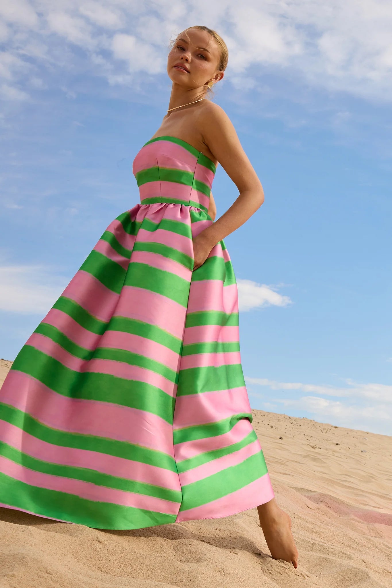Gigi Strapless Midi - Watermelon by Pasduchas - Australian designer Dress | SODA Fashion Haus