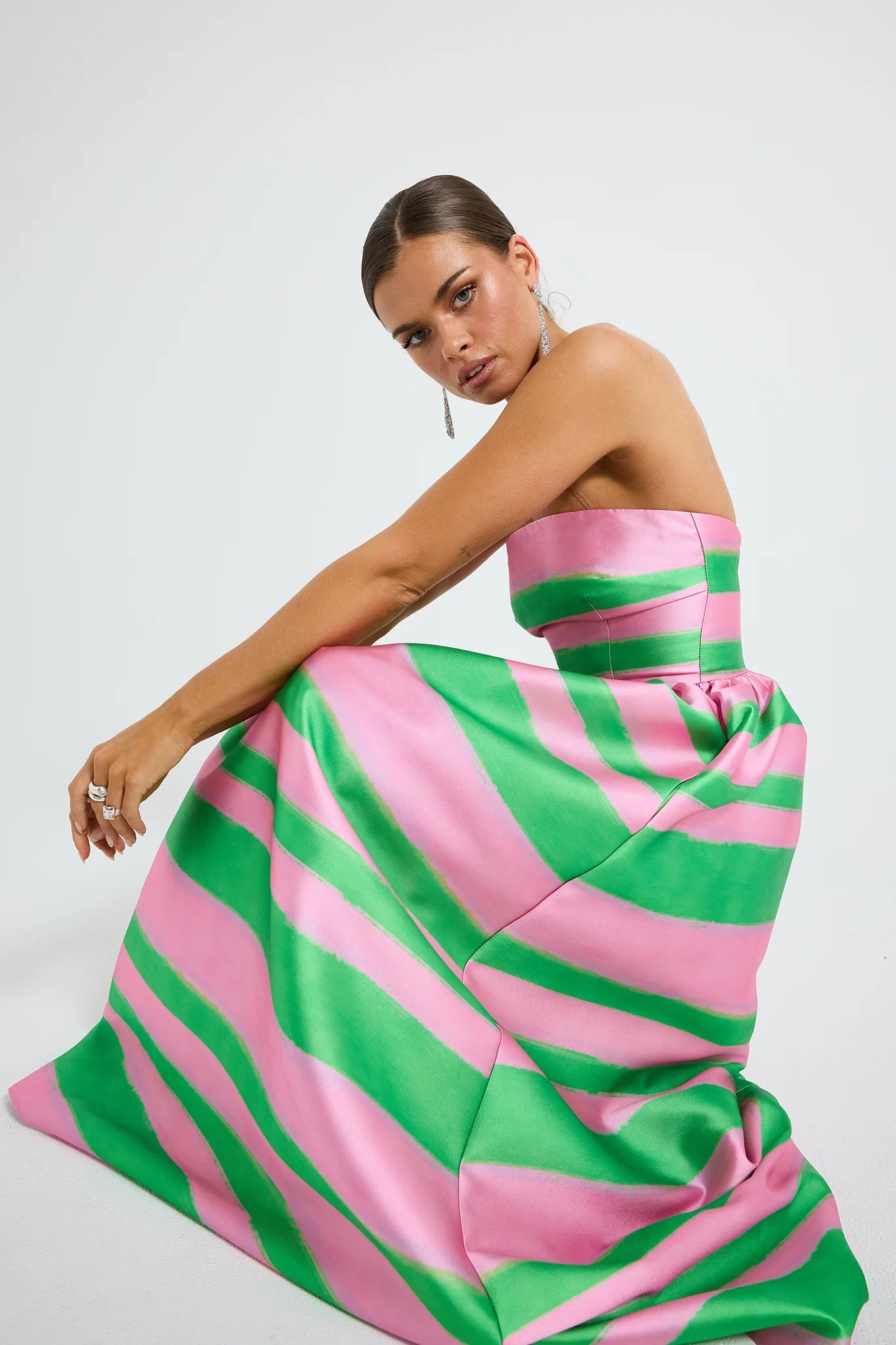 Gigi Strapless Midi - Watermelon by Pasduchas - Australian designer Dress | SODA Fashion Haus
