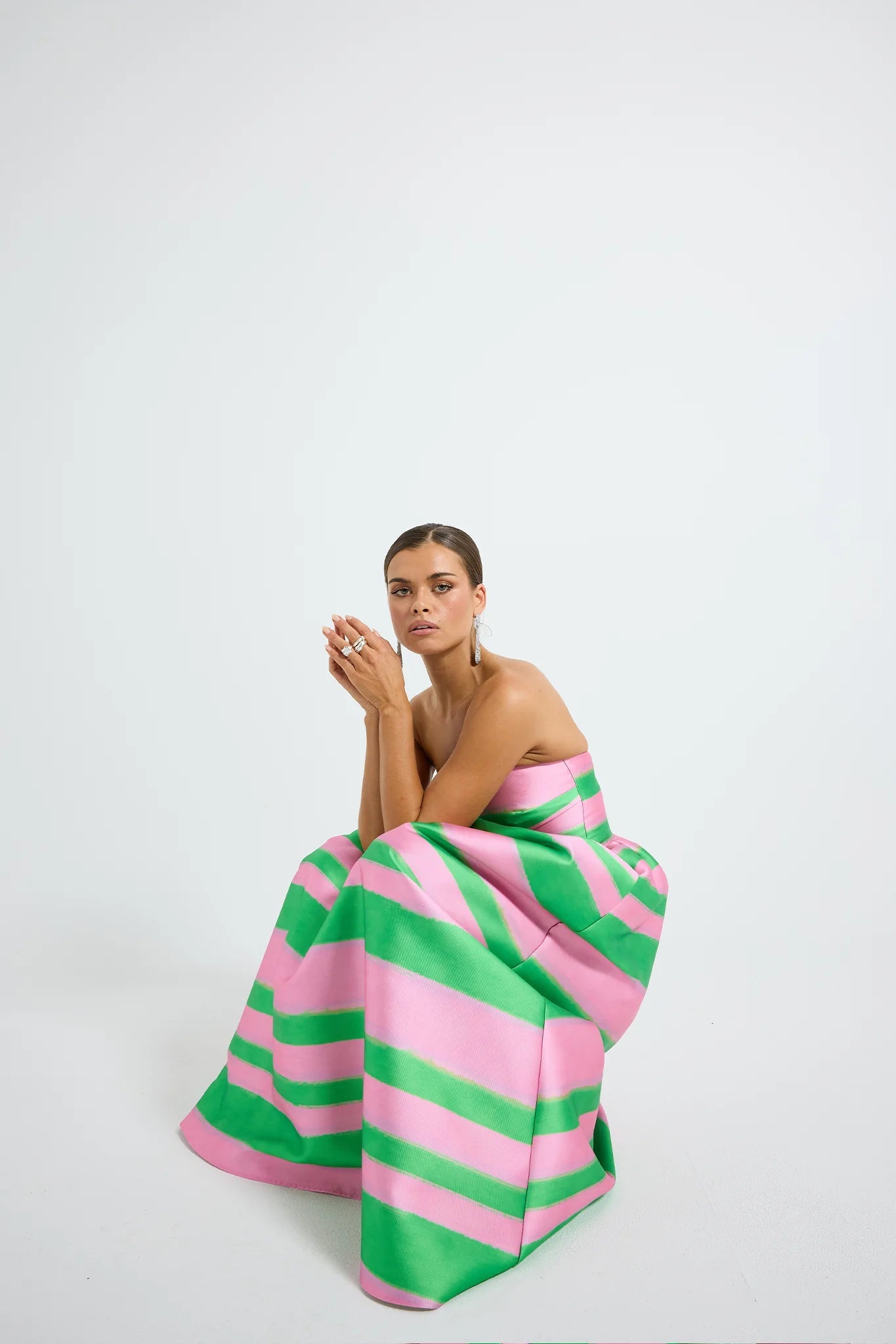 Gigi Strapless Midi - Watermelon by Pasduchas - Australian designer Dress | SODA Fashion Haus
