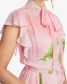Grace Flutter Sleeve Midi Dress in Riviera Print by Leo Lin - Australian designer Dress | SODA Fashion Haus