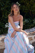 Hazel Dress in Powder Stripe - SODA Fashion Haus