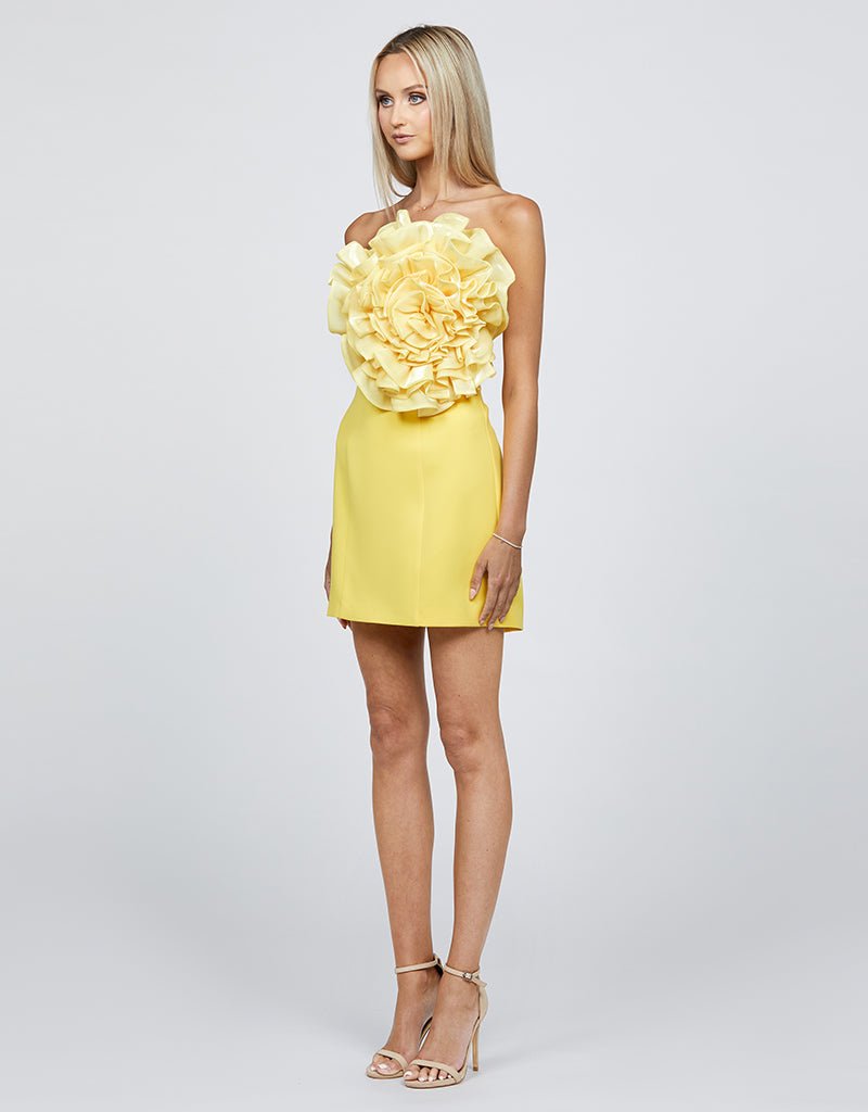 Helmaya One Shoulder Rosette Mini - SODA Fashion Haus
