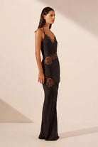 Jamila Lace Panelled Maxi Dress - SODA Fashion Haus