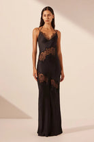 Jamila Lace Panelled Maxi Dress - SODA Fashion Haus