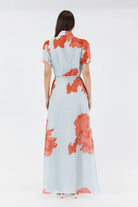Janelle Maxi Shirt Dress Red Floral Print - SODA Fashion Haus