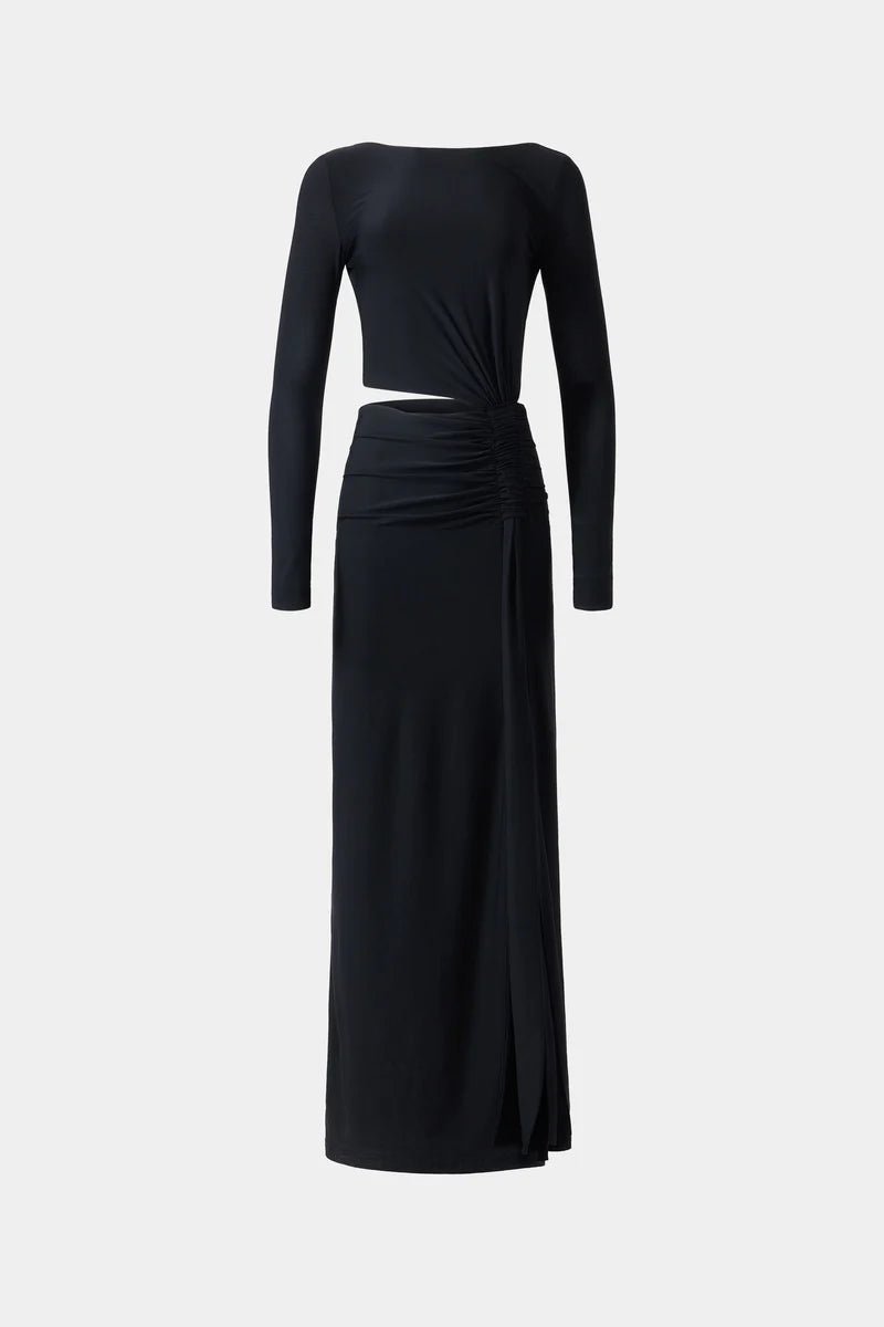 Kendall Long Sleeve Dry Jersey Dress - Black - SODA Fashion Haus