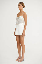 Kimberley Micro Mini Dress - Ivory - SODA Fashion Haus