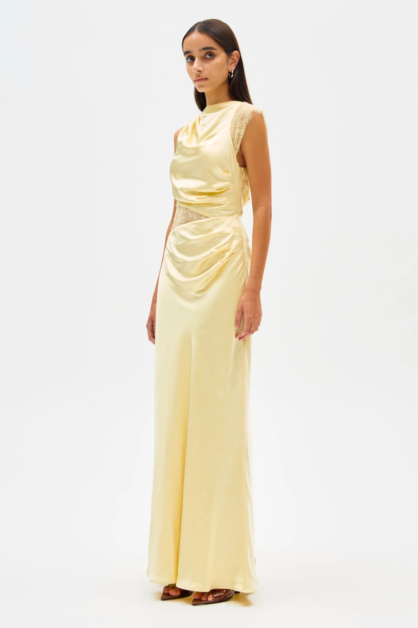 Kimora Satin And Lace Maxi Dress - SODA Fashion Haus