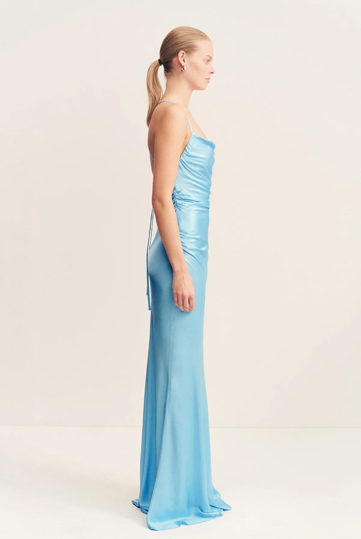 La Lune Asymmetrical Gathered Maxi Dress - Lemon - SODA Fashion Haus Dress Shona Joy La Lune Asymmetrical Gathered Maxi Dress - Lemon - SODA Fashion Haus Dress Shona Joy