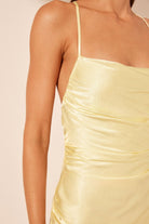 La Lune Lace Back Maxi Dress - Lemon - SODA Fashion Haus